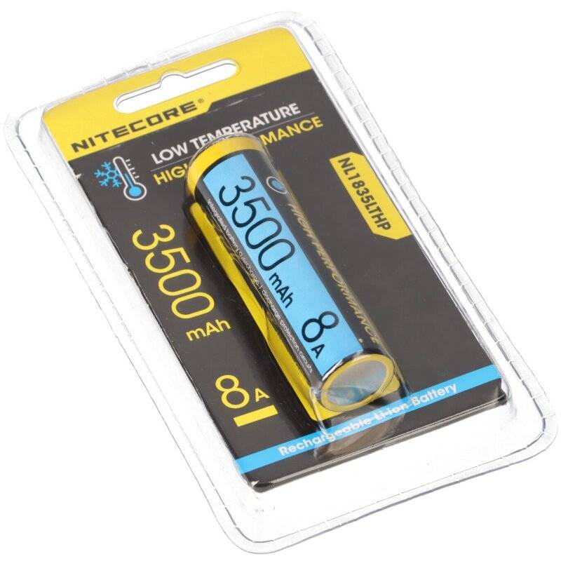 Nitecore Li-Ion Akku 18650 NL1835LTHP - 3,6V 3,5Ah - temperaturfest bis zu -40°C. von Nitecore