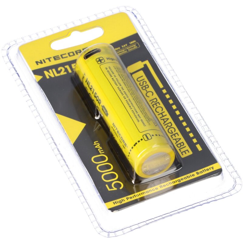 Nitecore Li-Ion Akku 3,6V Typ 21700 NL2150R 5000mAh USB-C Ladeport von Nitecore