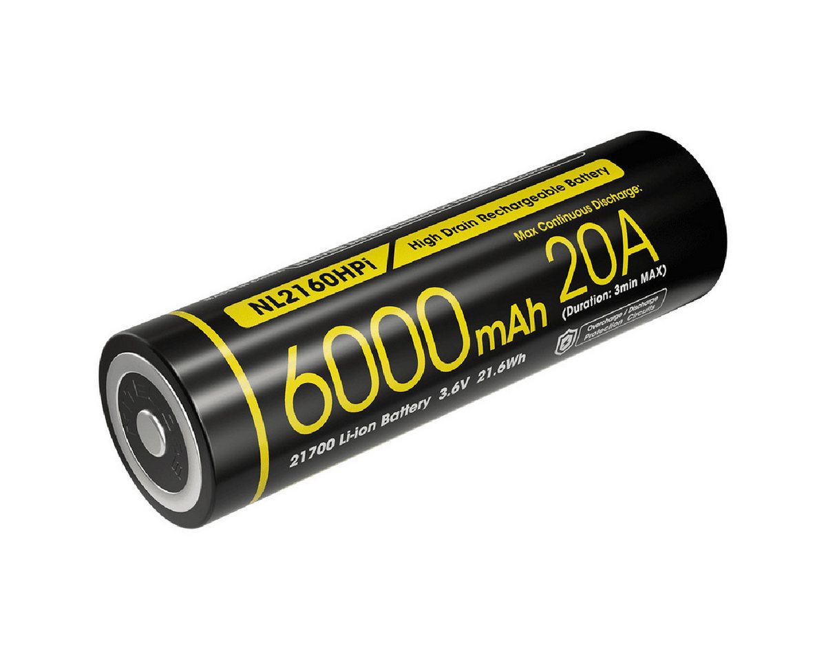 Nitecore NL2160HPi 21700 - Li-Ion Akku 6000mAH Max. 20A Akku Nitecore NL2160HPi 21700 - Li-Ion Akku 6000mAH Max. 20A Akku von Nitecore