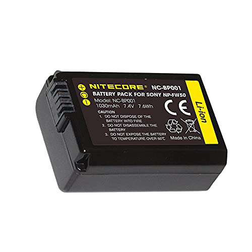 Nitecore NP-FW50 Kamera Akku für Sony, 1030mAh, 7,2V von Nitecore