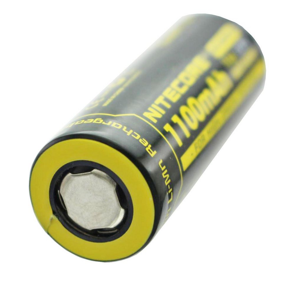 Nitecore Nitecore IMR18490 mit 1100mAh, 3,6V - 3,7 Volt Flat Top ohne Kopf mit Akku 1100 mAh (3,6 V) von Nitecore