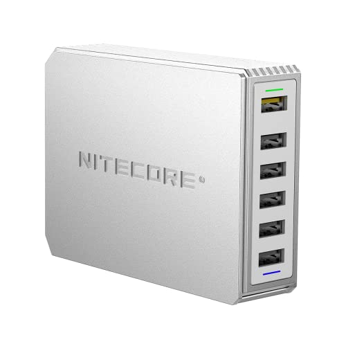 Nitecore UA66Q: 6 Port USB Desktop Adapter, Schwarz von Nitecore