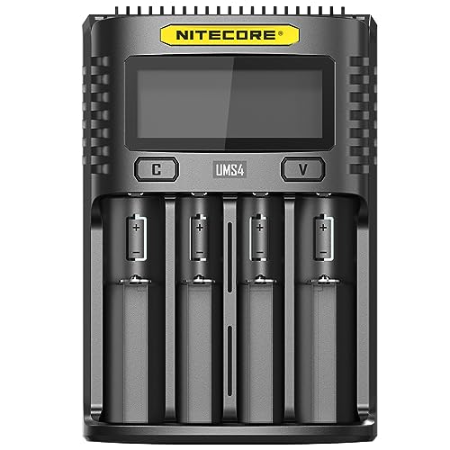 Nitecore Universal Ladegerät UMS4 3000 mA USB Erwachsene Unisex schwarz L 159 x B 107 x H 41 von Nitecore