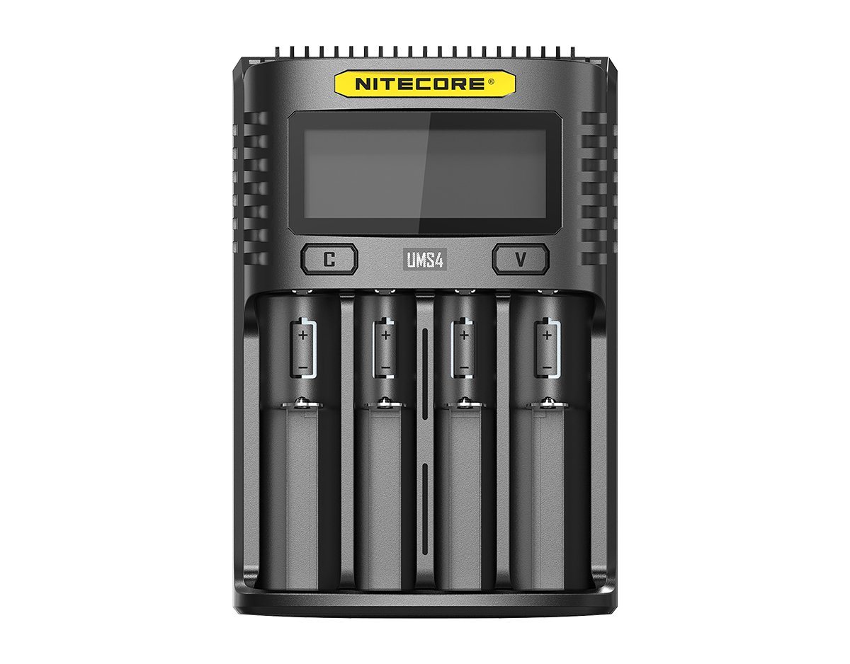 Nitecore Universal Ladegerät UMS4 3000 mA USB Erwachsene Unisex schwarz L Akku-Ladestation (1-tlg) von Nitecore