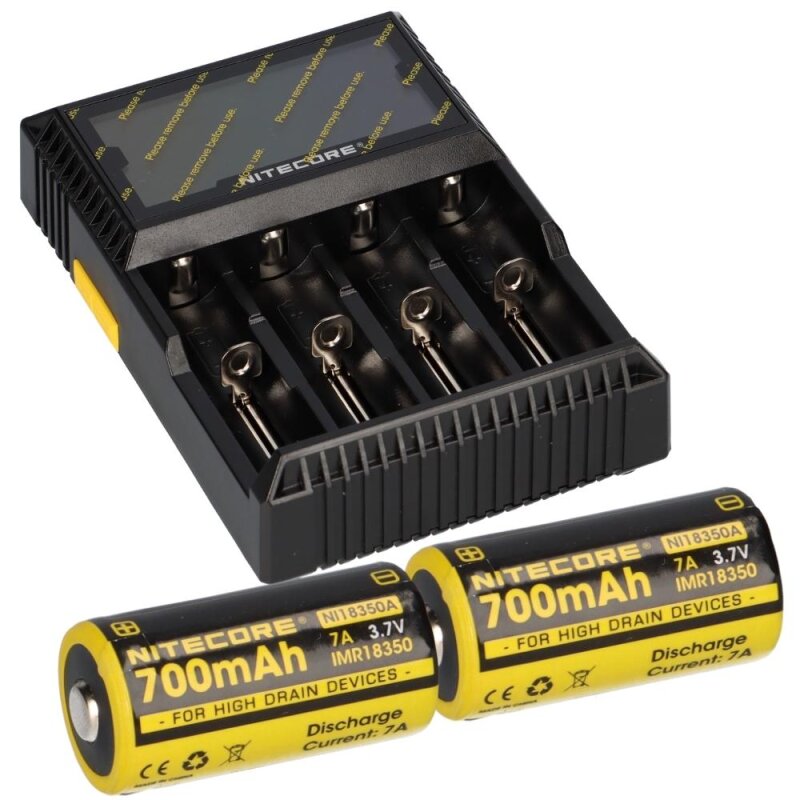 Set Nitecore D4 Ladegerät + 2x Nitecore 18350 Li-Ion Akku Set Nitecore D4 Ladegerät + 2x Nitecore 18350 Li-Ion Akku von Nitecore