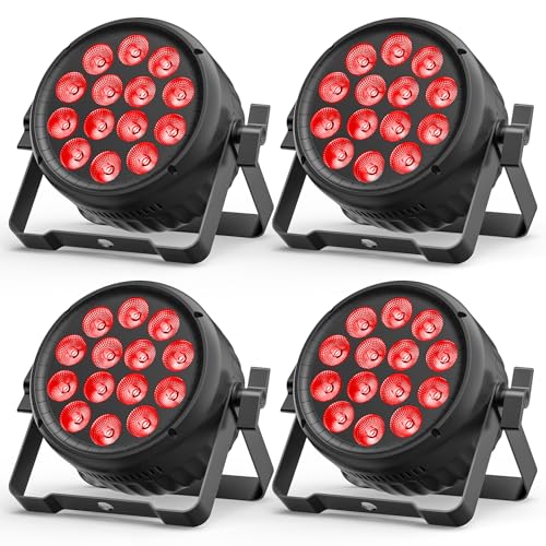 Nitehop 210W RGBW LED Par Scheinwerfer, Multi-Effekt DMX512 LED Bühnenlicht Hochleistungs-Uplights (S-4) von Nitehop