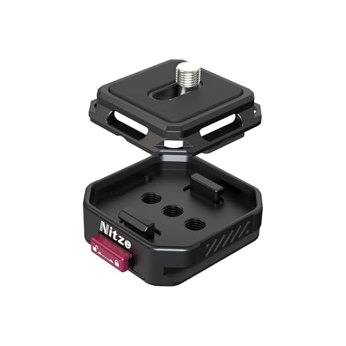 Nitze Kamera Schnellwechselplatte mit Arca QR-Platte und 1/4" Schraube, Quick Release Platte für DSLR/Spiegellose Kamera Rigs,Stativ, 10kg Nutzlast QR Kamerahalterungsadapter – N51-A1 Nitze Kamera Schnellwechselplatte mit Arca QR-Platte und 1/4" Schraube, Quick Release Platte für DSLR/Spiegellose Kamera Rigs,Stativ, 10kg Nutzlast QR Kamerahalterungsadapter – N51-A1 von Nitze