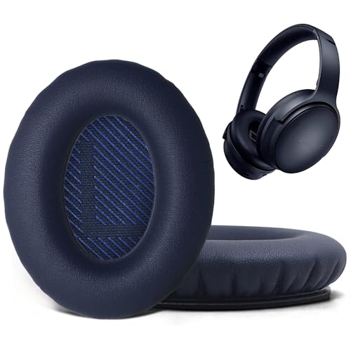 Ersatz-Ohrpolster für Bose QuietComfort 35 35 II 15 25 (qc 35 25 15/QC35 II), Kopfhörer-Ohrpolster, hochdichte Memory-Baumwolle, weiches Leder, adaptive Geräuschisolierung, Kopfhörer-Pads von Niukeke