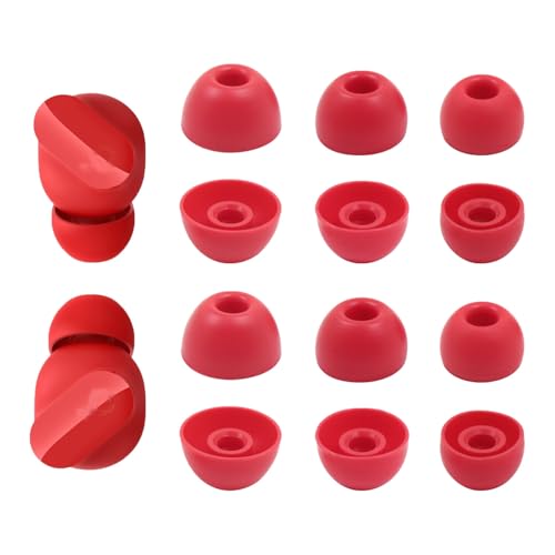 Ersatz-Ohrstöpsel aus Silikon für Beats Studio Buds/Fit Pro/Studio Buds+ Kopfhörer, 6 Paar Ohrstöpsel L/M/S, Ohrstöpsel-Set, passend in Hülle, Ohrstöpsel-Ohrstöpsel, Zubehör, Rot Ersatz-Ohrstöpsel aus Silikon für Beats Studio Buds/Fit Pro/Studio Buds+ Kopfhörer, 6 Paar Ohrstöpsel L/M/S, Ohrstöpsel-Set, passend in Hülle, Ohrstöpsel-Ohrstöpsel, Zubehör, Rot von Niukeke