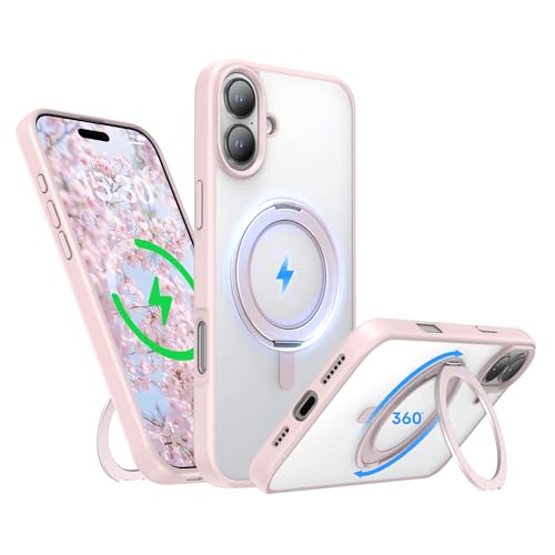 Niunisi Magnetische 360°Ring für iPhone 16 Plus Hülle mit Ständer, Kompatibel mit Magnetic Militär-Grade stoßfeste Schutzhülle Drehbarer Kickstand Handyhülle für iPhone 16 Plus 6.7", Rosa Niunisi Magnetische 360°Ring für iPhone 16 Plus Hülle mit Ständer, Kompatibel mit Magnetic Militär-Grade stoßfeste Schutzhülle Drehbarer Kickstand Handyhülle für iPhone 16 Plus 6.7", Rosa von Niunisi