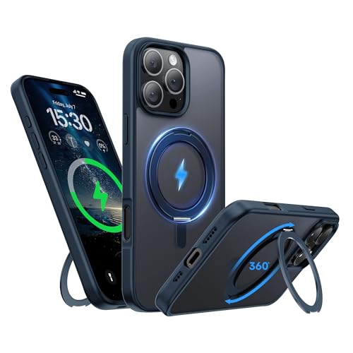 Niunisi Magnetische 360°Ring für iPhone 16 Pro Hülle mit Ständer, Kompatibel mit Magnetic Militär-Grade stoßfeste Schutzhülle Drehbarer Kickstand Handyhülle für iPhone 16 Pro 6.3", Blau Niunisi Magnetische 360°Ring für iPhone 16 Pro Hülle mit Ständer, Kompatibel mit Magnetic Militär-Grade stoßfeste Schutzhülle Drehbarer Kickstand Handyhülle für iPhone 16 Pro 6.3", Blau von Niunisi
