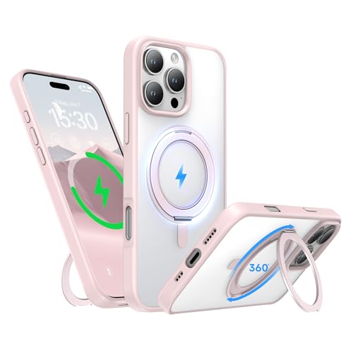 Niunisi Magnetische 360°Ring für iPhone 16 Pro Hülle mit Ständer, Kompatibel mit Magnetic Militär-Grade stoßfeste Schutzhülle Drehbarer Kickstand Handyhülle für iPhone 16 Pro 6.3", Rosa Niunisi Magnetische 360°Ring für iPhone 16 Pro Hülle mit Ständer, Kompatibel mit Magnetic Militär-Grade stoßfeste Schutzhülle Drehbarer Kickstand Handyhülle für iPhone 16 Pro 6.3", Rosa von Niunisi