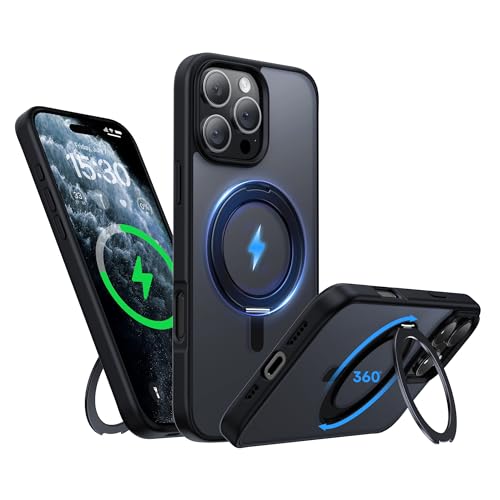 Niunisi Magnetische 360°Ring für iPhone 16 Pro Hülle mit Ständer, Kompatibel mit Magnetic Militär-Grade stoßfeste Schutzhülle Drehbarer Kickstand Handyhülle für iPhone 16 Pro 6.3", Schwarz Niunisi Magnetische 360°Ring für iPhone 16 Pro Hülle mit Ständer, Kompatibel mit Magnetic Militär-Grade stoßfeste Schutzhülle Drehbarer Kickstand Handyhülle für iPhone 16 Pro 6.3", Schwarz von Niunisi