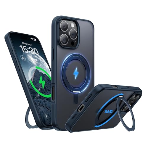 Niunisi Magnetische 360°Ring für iPhone 16 Pro Max Hülle mit Ständer, Kompatibel mit Magnetic Militär-Grade stoßfeste Schutzhülle Drehbarer Kickstand Handyhülle für iPhone 16 Pro Max 6.9", Blau Niunisi Magnetische 360°Ring für iPhone 16 Pro Max Hülle mit Ständer, Kompatibel mit Magnetic Militär-Grade stoßfeste Schutzhülle Drehbarer Kickstand Handyhülle für iPhone 16 Pro Max 6.9", Blau von Niunisi
