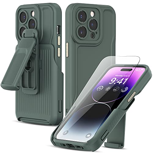 Niunisi Outdoor Hülle für iPhone 14 Pro Max 6,7 Zoll, Stoßfest, Sturzsicher, Ultra-robust, Schützende Handyhülle, mit Displayschutz, Grün Niunisi Outdoor Hülle für iPhone 14 Pro Max 6,7 Zoll, Stoßfest, Sturzsicher, Ultra-robust, Schützende Handyhülle, mit Displayschutz, Grün von Niunisi