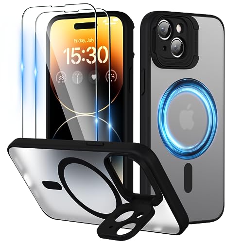 Niunisi für iPhone 15 Plus Hülle für MagSafe KameraStänder kameraschutz Handyhülle mit 2X Panzerglas Kratzfeste Rückseite Schutzhülle Dünne iPhone 15 Plus Case-Kamera Schwarz Niunisi für iPhone 15 Plus Hülle für MagSafe KameraStänder kameraschutz Handyhülle mit 2X Panzerglas Kratzfeste Rückseite Schutzhülle Dünne iPhone 15 Plus Case-Kamera Schwarz von Niunisi