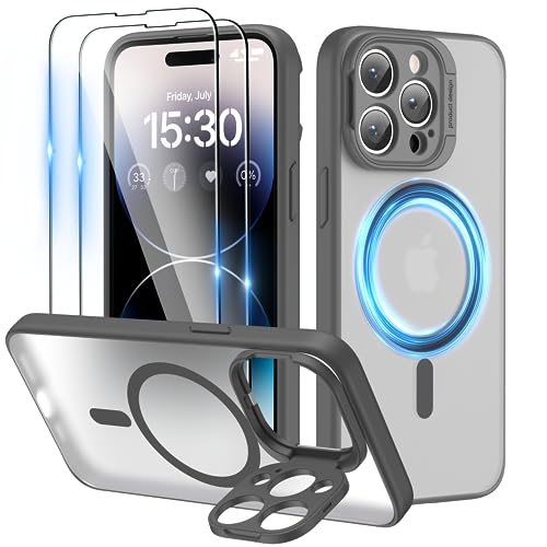 Niunisi für iPhone 15 Pro Hülle für MagSafe KameraStänder kameraschutz Handyhülle mit 2X Panzerglas Kratzfeste Rückseite Schutzhülle Dünne iPhone 15 Pro Case-Kamera Grau Niunisi für iPhone 15 Pro Hülle für MagSafe KameraStänder kameraschutz Handyhülle mit 2X Panzerglas Kratzfeste Rückseite Schutzhülle Dünne iPhone 15 Pro Case-Kamera Grau von Niunisi