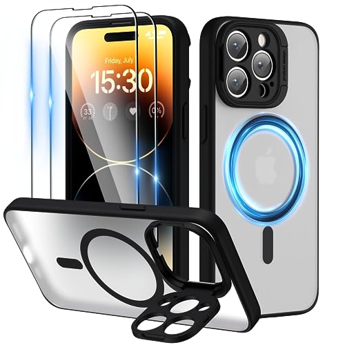 Niunisi für iPhone 15 Pro Max Hülle für MagSafe KameraStänder kameraschutz Handyhülle mit 2X Panzerglas Kratzfeste Rückseite Schutzhülle Dünne iPhone 15 Pro Max Case-Kamera Schwarz Niunisi für iPhone 15 Pro Max Hülle für MagSafe KameraStänder kameraschutz Handyhülle mit 2X Panzerglas Kratzfeste Rückseite Schutzhülle Dünne iPhone 15 Pro Max Case-Kamera Schwarz von Niunisi