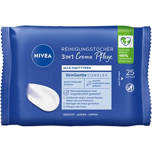 NIVEA Feuchttücher 3IN1 Creme Pflege weiß, 25 Tücher NIVEA Feuchttücher 3IN1 Creme Pflege weiß, 25 Tücher von Nivea