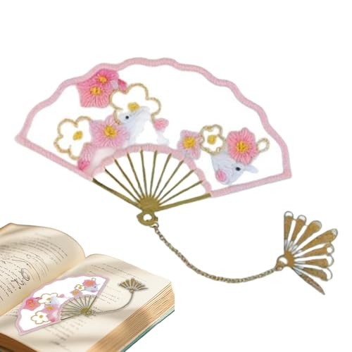 Nixiara Stickerei Lesezeichen, Retro Elegantes Lesezeichen, Handgefertigtes Fan Buchzeichen Mit Stickerei Set Und Anleitung Für Reiseplaner Studium Uni Anfänger Nixiara Stickerei Lesezeichen, Retro Elegantes Lesezeichen, Handgefertigtes Fan Buchzeichen Mit Stickerei Set Und Anleitung Für Reiseplaner Studium Uni Anfänger von Nixiara