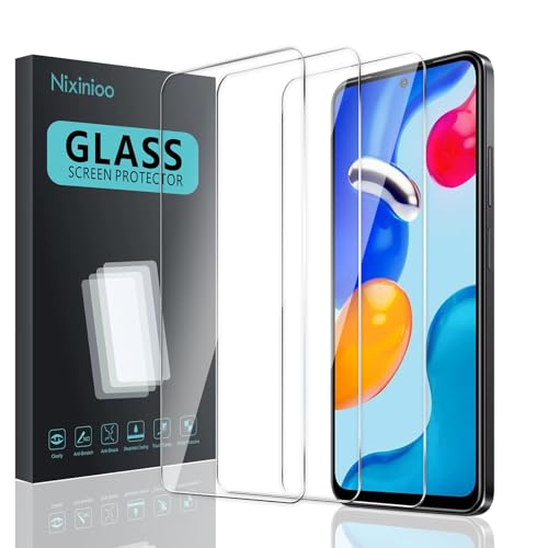 Nixinioo [3 Stück] Schutzfolie Für Xiaomi Redmi Note 11/11S, 9H Härte Schutzglas folie [Fingerabdruck-ID unterstützen] [Kratzfest] HD Clear von Nixinioo