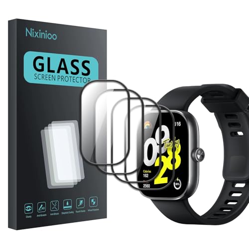 Nixinioo [4 Stück] Schutzfolie kompatibel mit Xiaomi Redmi Watch 4, HD Klar Weich TPU Displyschutz, [Bläschenfrei] [Kratzfest] Maximale Abdeckung Selbstheilung von Nixinioo