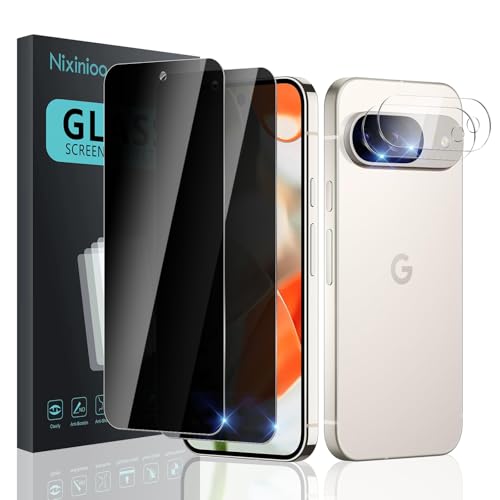 Nixinioo [4 Stück Sichtschutz Schutzfolie für Google Pixel 9,7 Zoll, [2* Anti-Spy Schutzglas + 2* Kameraschutz] Sichtschutzfolie, [Anti-Spion] [9H Härte] [Bläschenfrei] [Kratzfest] von Nixinioo