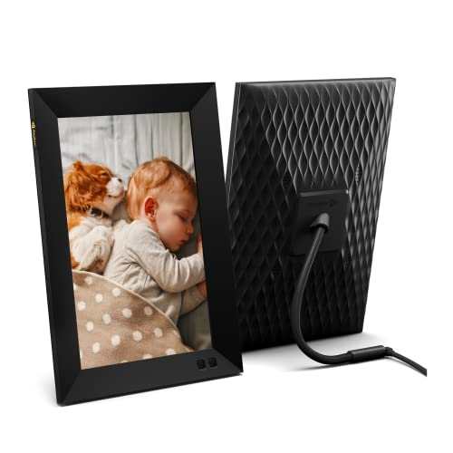 Nixplay 10,1 Zoll Smart Digitaler Bilderrahmen mit WLAN (W10F), Schwarz, Videoclips und Fotos sofort per E-Mail oder App teilen von Nixplay