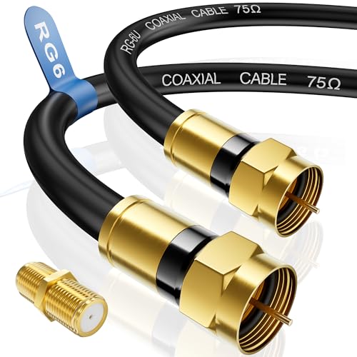 Nixsto RG6 Koaxialkabel, 91 cm, 3 m, 3 m, 4,5 m, 6 m, 6 m, 50 m, 30 m, 30 m, Koaxialkabel mit goldenem F-Typ-Stecker, Hochgeschwindigkeits-Internet, Digital-TV-Antenne für HDTV, Satellit, Antenne Nixsto RG6 Koaxialkabel, 91 cm, 3 m, 3 m, 4,5 m, 6 m, 6 m, 50 m, 30 m, 30 m, Koaxialkabel mit goldenem F-Typ-Stecker, Hochgeschwindigkeits-Internet, Digital-TV-Antenne für HDTV, Satellit, Antenne von Nixsto