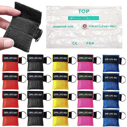 20 Stück Beatmungsmaske, Beatmungsmaske Schlüsselanhänger, Maske Schlüsselanhänger, Beatmungstuch Schlüsselanhänger Face Shield mit Rückschlagventil Atmen Barriere, Taschenmaske für Training 20 Stück Beatmungsmaske, Beatmungsmaske Schlüsselanhänger, Maske Schlüsselanhänger, Beatmungstuch Schlüsselanhänger Face Shield mit Rückschlagventil Atmen Barriere, Taschenmaske für Training von Nizirioo