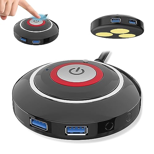 Desktop-Computer-Netzschalter Power Button: Nizirioo Netzschalter des Desktop-Computers PC-Einschaltknopf Extern Power Button Mit 2 USB Anschlüsse für Fernstart des PC Motherboard Power On Off Switch Desktop-Computer-Netzschalter Power Button: Nizirioo Netzschalter des Desktop-Computers PC-Einschaltknopf Extern Power Button Mit 2 USB Anschlüsse für Fernstart des PC Motherboard Power On Off Switch von Nizirioo
