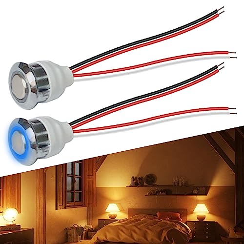 Nizirioo LED Touch Dimmer Schalter: 2 Stück 5-24V DC Dimmschalter, Led Dimmer Berührungsschalter Sensorschalter, Stufenloses Dimmen für Led, für LED Licht, Schrank, Kleiderschrank(17 mm Montageloch) Nizirioo LED Touch Dimmer Schalter: 2 Stück 5-24V DC Dimmschalter, Led Dimmer Berührungsschalter Sensorschalter, Stufenloses Dimmen für Led, für LED Licht, Schrank, Kleiderschrank(17 mm Montageloch) von Nizirioo