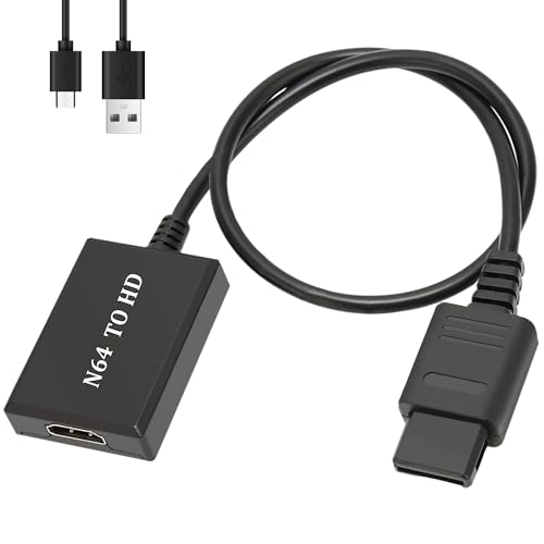 Nizirioo N64 zu HDMI Konverter Adapter: Spielekonsole Video zu HDMI Adapter, 1080P 720P HDMI Link Kabel für N64/SNES/NGC to HDMI, N64 zu HDMI Konverterkabel für N64 Game Video Signal zu HDMI Signal Nizirioo N64 zu HDMI Konverter Adapter: Spielekonsole Video zu HDMI Adapter, 1080P 720P HDMI Link Kabel für N64/SNES/NGC to HDMI, N64 zu HDMI Konverterkabel für N64 Game Video Signal zu HDMI Signal von Nizirioo
