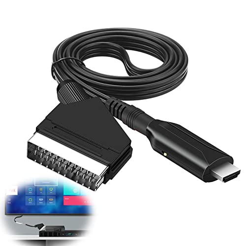 Nizirioo SCART zu HDMI Kabel: All in One SCART zu HDMI Konverter, Adapter Scart zu Hdmi mit HDMI Kable und Scart Kabel Full HD 1080P/720P Video Audio Wandler für HDTV STB VHS Xbox PS3 Sky DVD Blu-Ray von Nizirioo