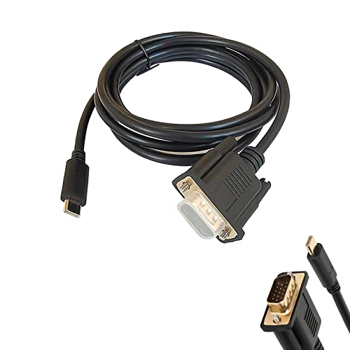 Nizirioo USB C Auf VGA Kabel 1.8 m - Typ C HD Leitungskonverter Adapterkabel, Unterstützt 1080p für Desktop PC, Projektor, Laptop von Nizirioo