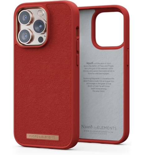 Njord Collections Comfort+ Handyhülle - Geeignet für iPhone 14 Pro - Hochwertiges Wildleder - Recyceltes Material - 2 Meter Fallschutz - Mag-Kompatibel - orange Njord Collections Comfort+ Handyhülle - Geeignet für iPhone 14 Pro - Hochwertiges Wildleder - Recyceltes Material - 2 Meter Fallschutz - Mag-Kompatibel - orange von Njord Collections