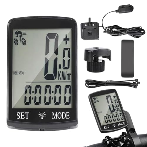 Fahrradtachometer, kabelloser Fahrrad-Kilometerzähler, 1 Zoll wasserdichter leuchtender Fahrradcomputer mit einfacher Installation, Multi- -Display für Mountainbike, Dirtbikes und Roller Fahrradtachometer, kabelloser Fahrrad-Kilometerzähler, 1 Zoll wasserdichter leuchtender Fahrradcomputer mit einfacher Installation, Multi- -Display für Mountainbike, Dirtbikes und Roller von Nkmujil