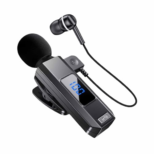 Nkmujil Kabellose Ohrhörer, Digitalanzeige, Ohrhörer mit Mikrofon, kabellose Ohrhörer mit Geräuschunterdrückung, kabelloses Sport-Headset mit wasserdichtem Design und Geräuschunterdrückung von Nkmujil