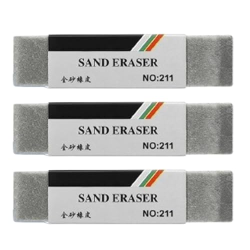 Sandradierer, 3 Stück Präziser Kunstgummi-Radiergummi, nicht scheuernder wischfester Reiniger, ideal für Kalligraphie-Zeichnung, Verwendungsszenario, Prüfungsvorbereitung und Illustration Sandradierer, 3 Stück Präziser Kunstgummi-Radiergummi, nicht scheuernder wischfester Reiniger, ideal für Kalligraphie-Zeichnung, Verwendungsszenario, Prüfungsvorbereitung und Illustration von Nkmujil