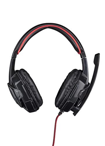 No Fear Gaming Headset - Inkl. LED-Beleuchtung - 1,5 M Kabel - Kopfhörer mit Mikrofon - Over-Ear Design - Stabil und komfortabel - Schwarz/Rot von No Fear