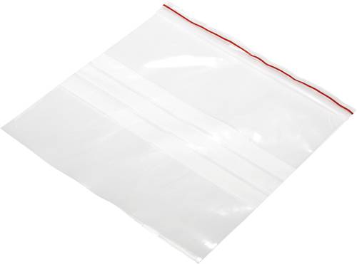 Druckverschlussbeutel mit Beschriftungsstreifen (B x H) 200mm x 200mm Transparent Polyethylen von No Name P-L