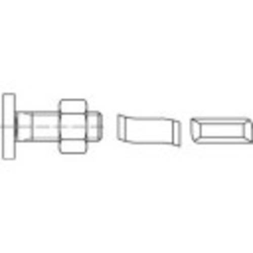 160390 Hammerkopfschrauben M6 30mm Stahl galvanisch verzinkt 100St. von No Name