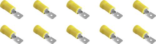323011 Flachstecker Steckbreite: 6.3mm Steckdicke: 0.8mm Teilisoliert Gelb 10St. von No Name
