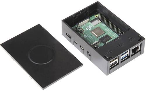 4B MFG Black SBC-Gehäuse Passend für (Entwicklungskits): Raspberry Pi Schwarz von No Name