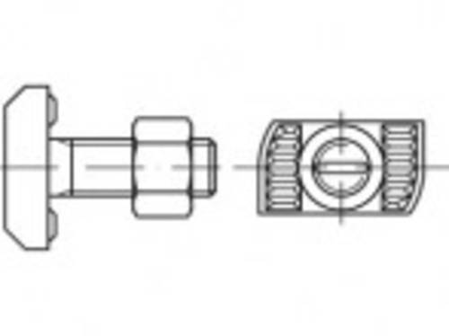 889438100160150 Hammerkopfschrauben M16 150mm 88943 Stahl galvanisch verzinkt 25St. von No Name