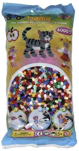 HAMA Bügelperlen Midi - Vollton Mix 6000 Perlen (22 Farben) 205-67 von No Name