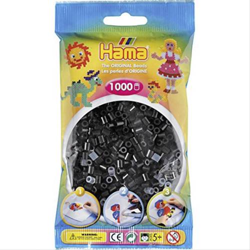 HAMA Perlen, schwarz, 1.000 Stück 207-18 von No Name