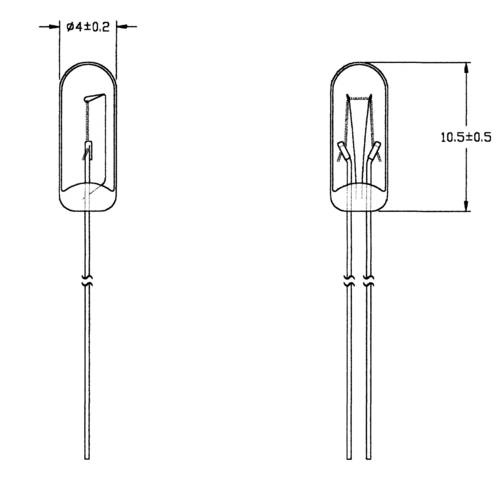 Spezialglühlampe Klar T1 1/4 WT 24V 40mA 1 Set von No Name