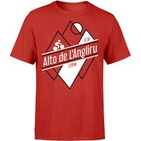 Alto De L'Angliru Men's Red T-Shirt - S von No brand
