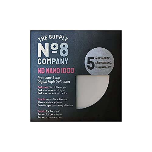 No8 ND1000 Nano Grau Filter HD, Wasserfest, Kratzfest, 18x Nano Vergütung 37mm von No8